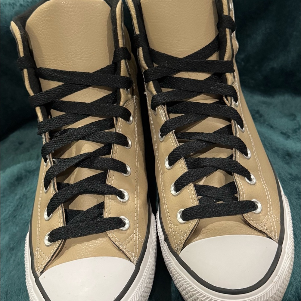Converse Men's Beige High-Top Sneakers - Picture 5 of 8